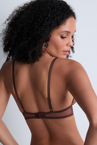 Aubade Brown Wireless Bralette Sheer Emotion | Luxury Triangle Bra