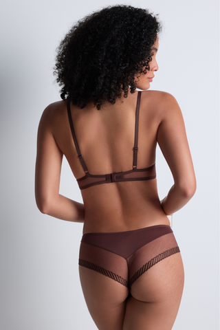 Aubade Brown Wireless Bralette Sheer Emotion | Luxury Triangle Bra