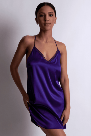 Aubade Silk Desire Nightie Ultraviolet