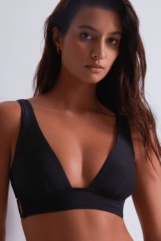 Aubade Summer Glow Triangle Bikini Top Black Sand