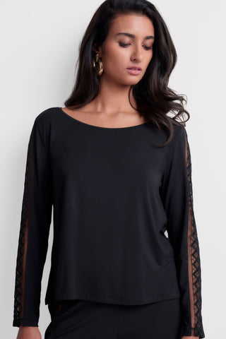 Aubade Sweet Obsession Long Sleeve Top Black