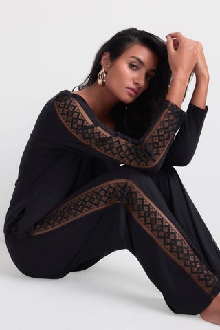 Aubade Sweet Obsession Long Sleeve Top Black