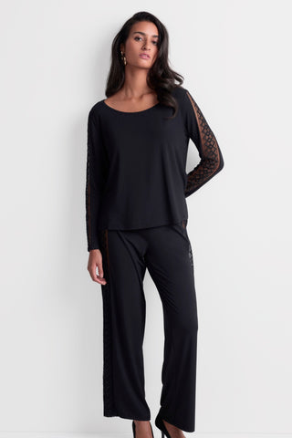 Aubade Sweet Obsession Long Sleeve Top Black