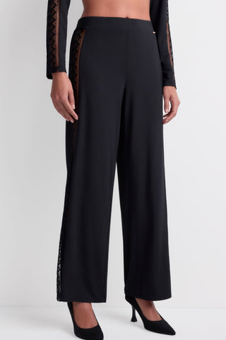 Aubade Black Modal Trousers with Embroidery Sweet Obsession