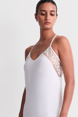 Aubade Ivory Modal Short Nightie with Embroidery - Sweet Obsession