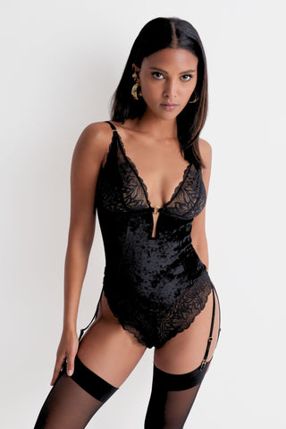 Aubade The Night Before Suspender Body Black Bird