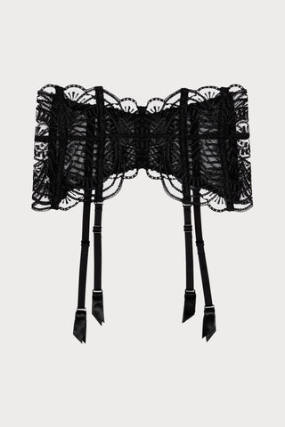 Vibes Black Embroidery Waist Cincher