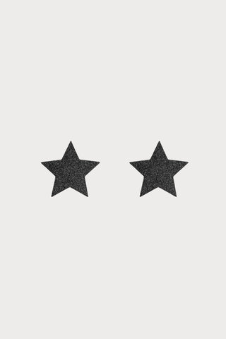 Bijoux Indiscrets Flash Glitter Star Pasties Black