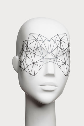 Bijoux Indiscrets Kristine Geometric Vinyl Mask Black