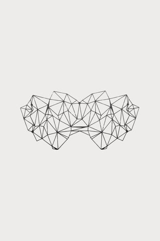 Bijoux Indiscrets Kristine Geometric Vinyl Mask Black