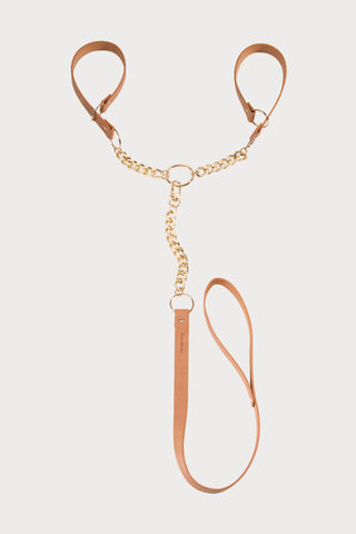 Maze Vegan Leather T-Restraints Brown