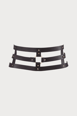 Maze Vegan Leather Wide Belt