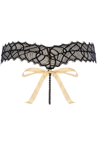 Bettie Page by Bracli Black Lace G-String | Black Lingerie
