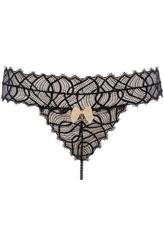 Bettie Page by Bracli Black Lace G-String | Black Lingerie