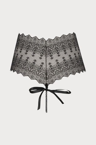 Geneva Dark Pearl Lace Panty Black