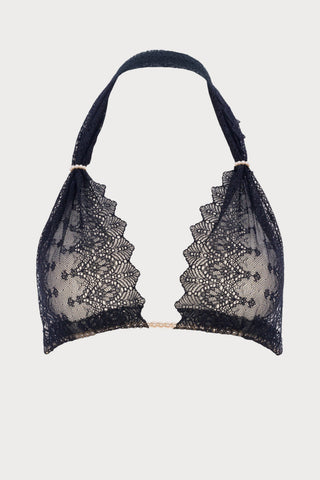 Geneva Pearl Bra Lace Black