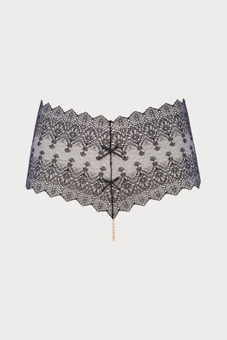 Geneva Pearl Lace Panty Black