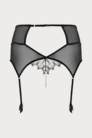 Kyoto Daisy Pearl Suspender Belt Brief