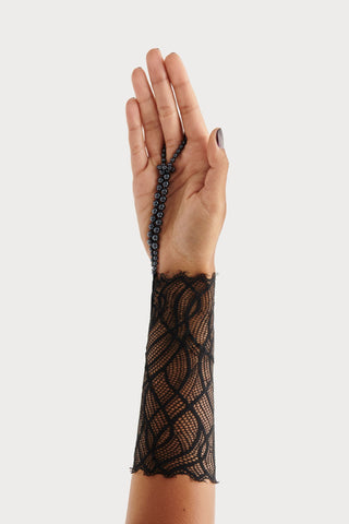 Bracli Manhattan Lace Black Glove with Manacor Pearls
