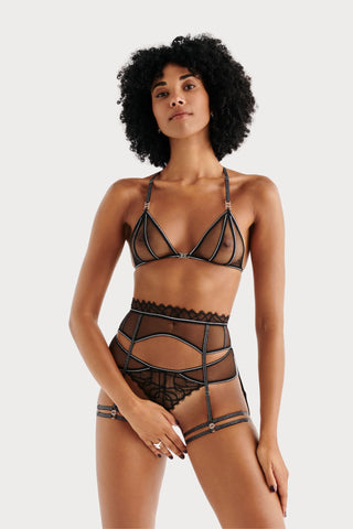 Bracli Manhattan Black Brief with Daisy Pearl Finish
