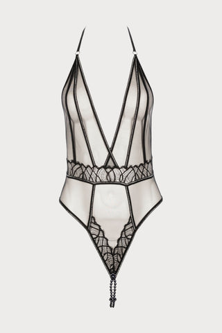 Bracli Manhattan Bodysuit Black with Daisy Pearl Finish