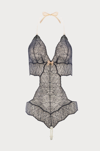 Sydney Daisy Double Pearl Body in Black