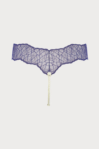Sydney Daisy Double Pearl Thong in Blue