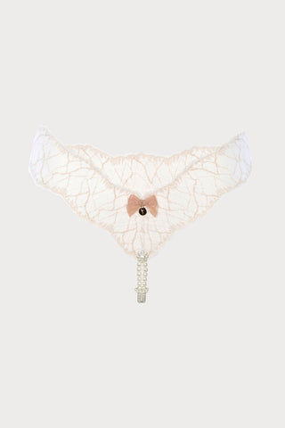 Sydney Daisy Double Pearl Thong Ivory