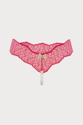 Sydney Daisy Double Pearl Thong Red