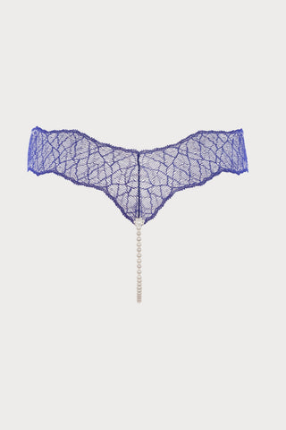 Sydney Daisy Single Pearl Thong in Blue