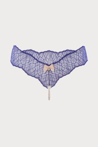 Sydney Daisy Single Pearl Thong in Blue