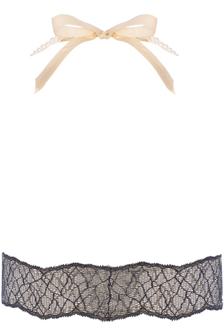 Bracli Sydney Daisy Pearl Bra Black - Black Lace Lingerie