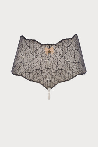 Sydney Daisy Pearl Panty in Black