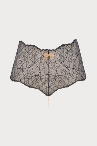 Sydney Pearl Panty Black, Size L