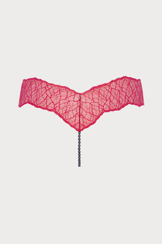 Sydney Dark Single Pearl Thong Red