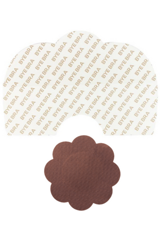 Bye Bra Brown Breast Lift Tape + Satin Nipple Covers