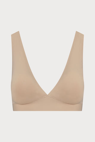 Beige Deep Plunge Bra