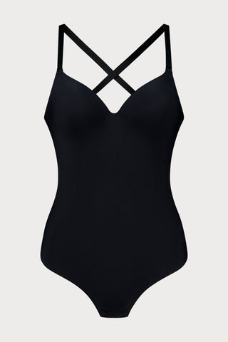 Black Low Back Thong Bodysuit