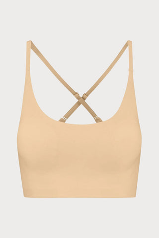 Beige Round Neck Bra
