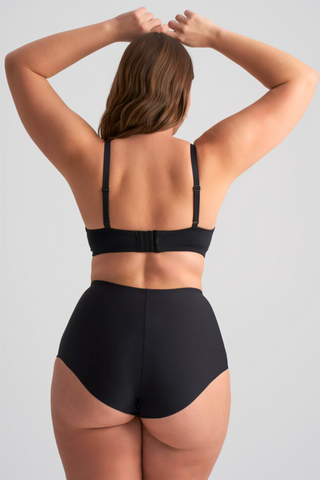 Bye Bra Sculpting Mid Waist Brief Black