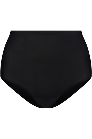 Bye Bra Uni Stretch Black High Waist Brief - High Waisted Knicker