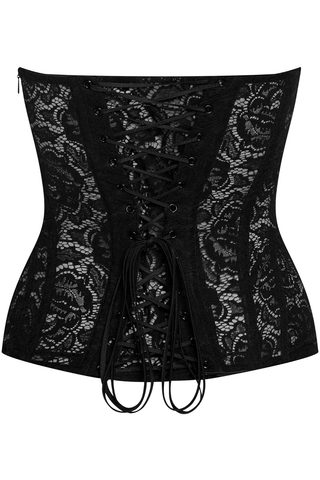 Cadolle Cleves Mezzo Lace Corset Black