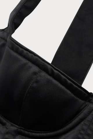 Cadolle Daisy Black Satin Bustier - Naughty Knickers