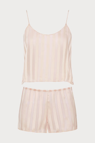 Cadolle Nude Striped Chiffon Nightwear Set - Naughty Knickers