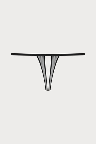 Scandale Nuit Fauve Openable Mini Thong Black
