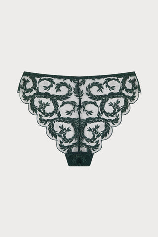 Coco de Mer Arletta Brazilian Knicker Emerald
