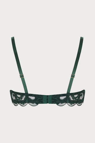 Coco de Mer Arletta Quarter Cup Bra Emerald