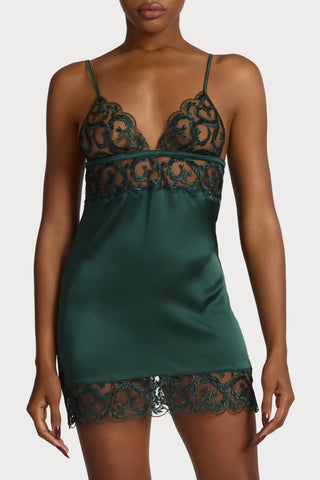 Coco de Mer Arletta Silk Slip Emerald