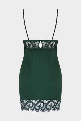 Coco de Mer Arletta Silk Slip Emerald