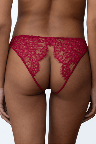 Coco de Mer Astrantia Open Knicker Crimson